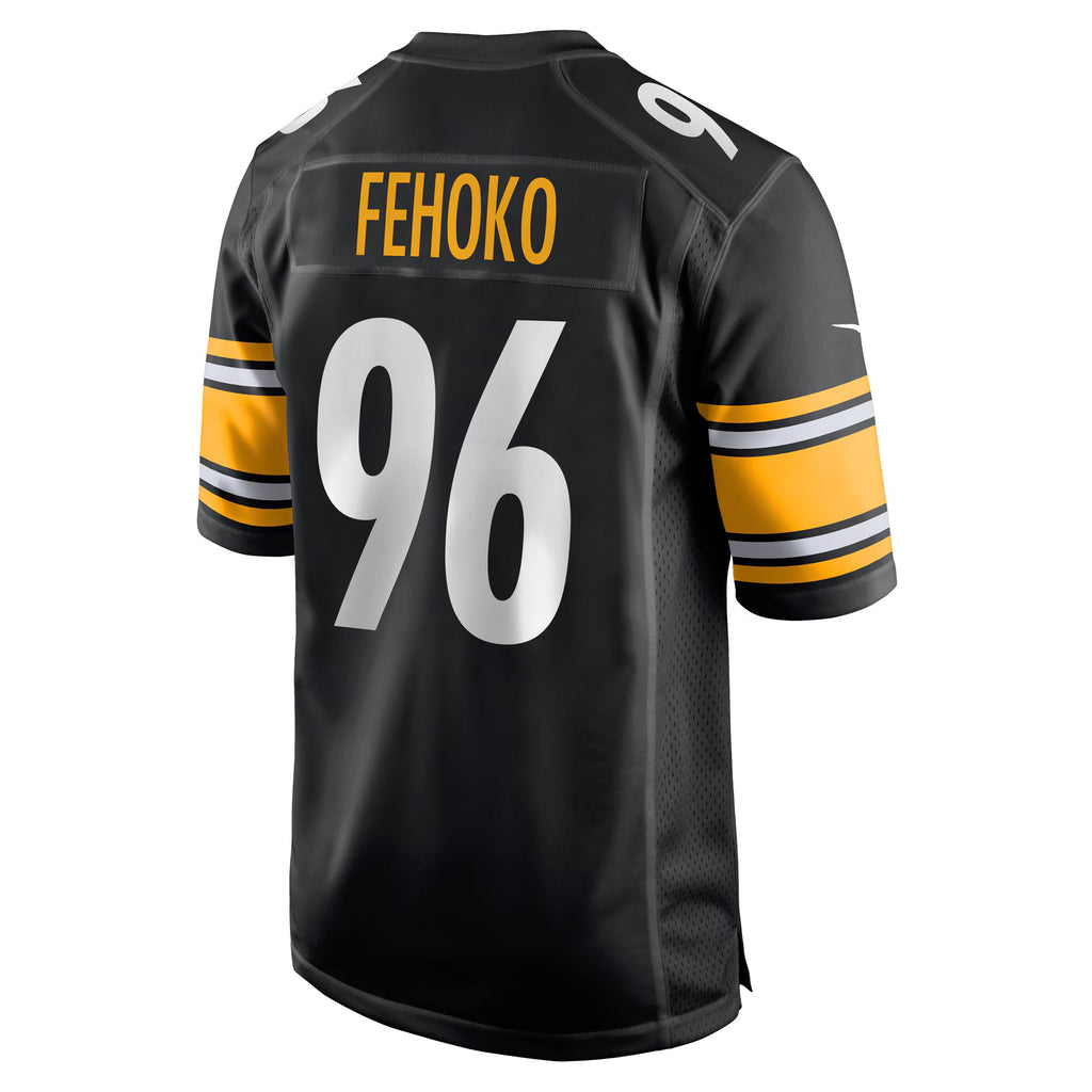 Pittsburgh Steelers Breiden Fehoko Black Game Jersey