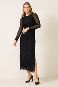 Women's Brinley Mesh Polka Dot Midi Dress