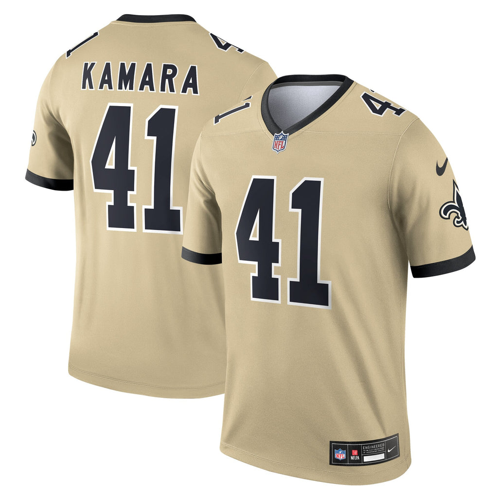 New Orleans Saints Alvin Kamara Gold Gameday Golds Alternate Legend Player Performance Top
