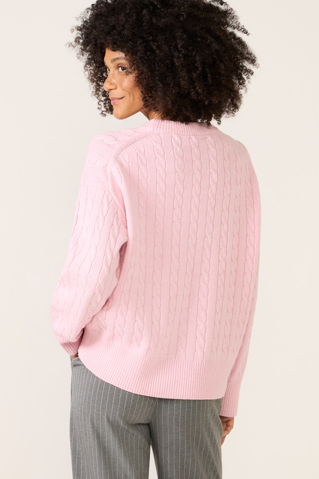 Women's Crew Cable Sweater Top