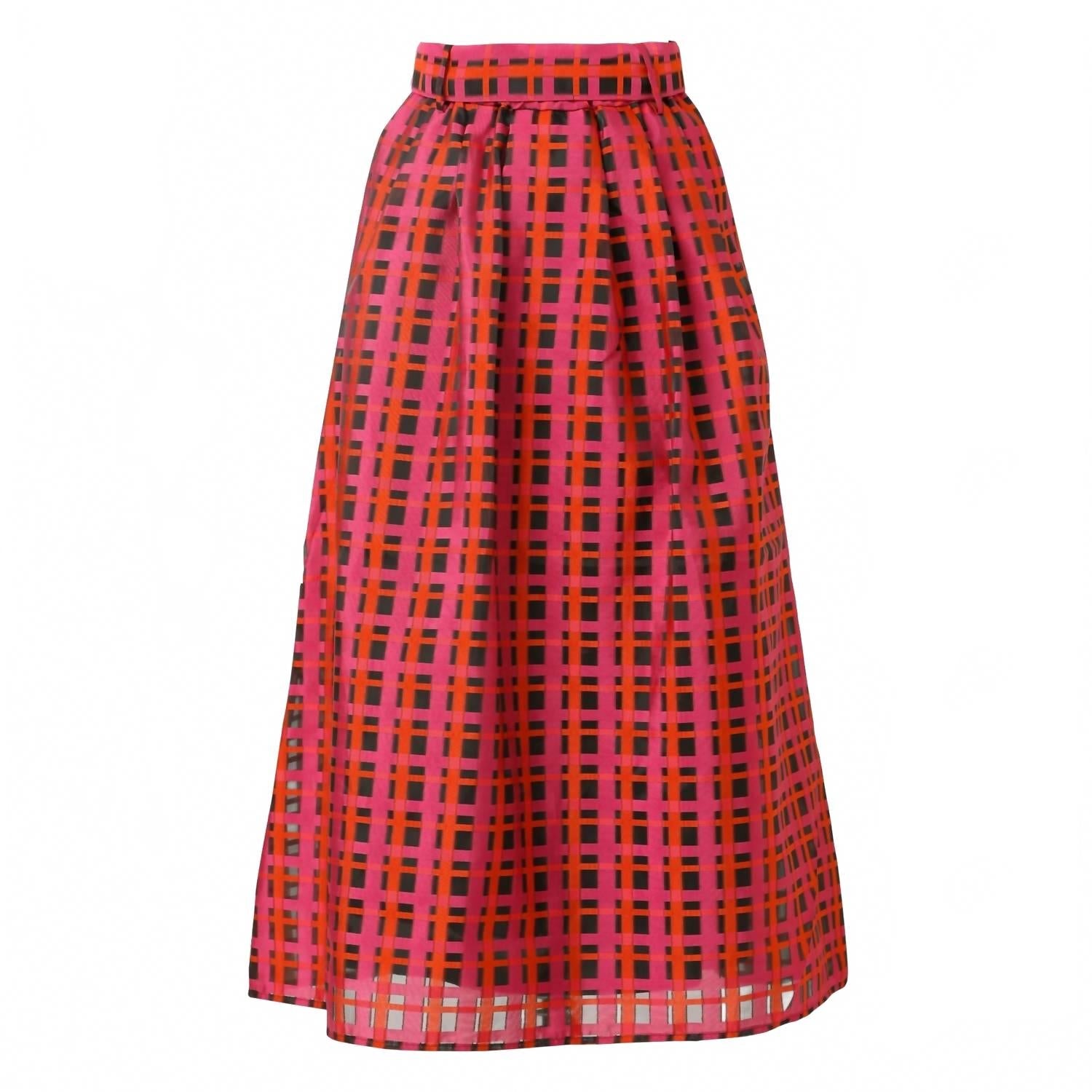 Women's Maya Maxi Skirt In Crimson