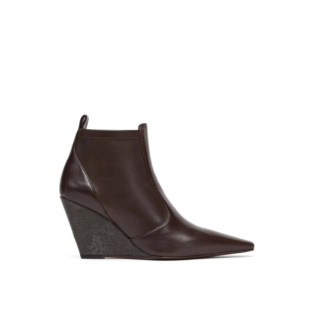 Brunello Cucinelli Monili Wedge Ankle Boots Women