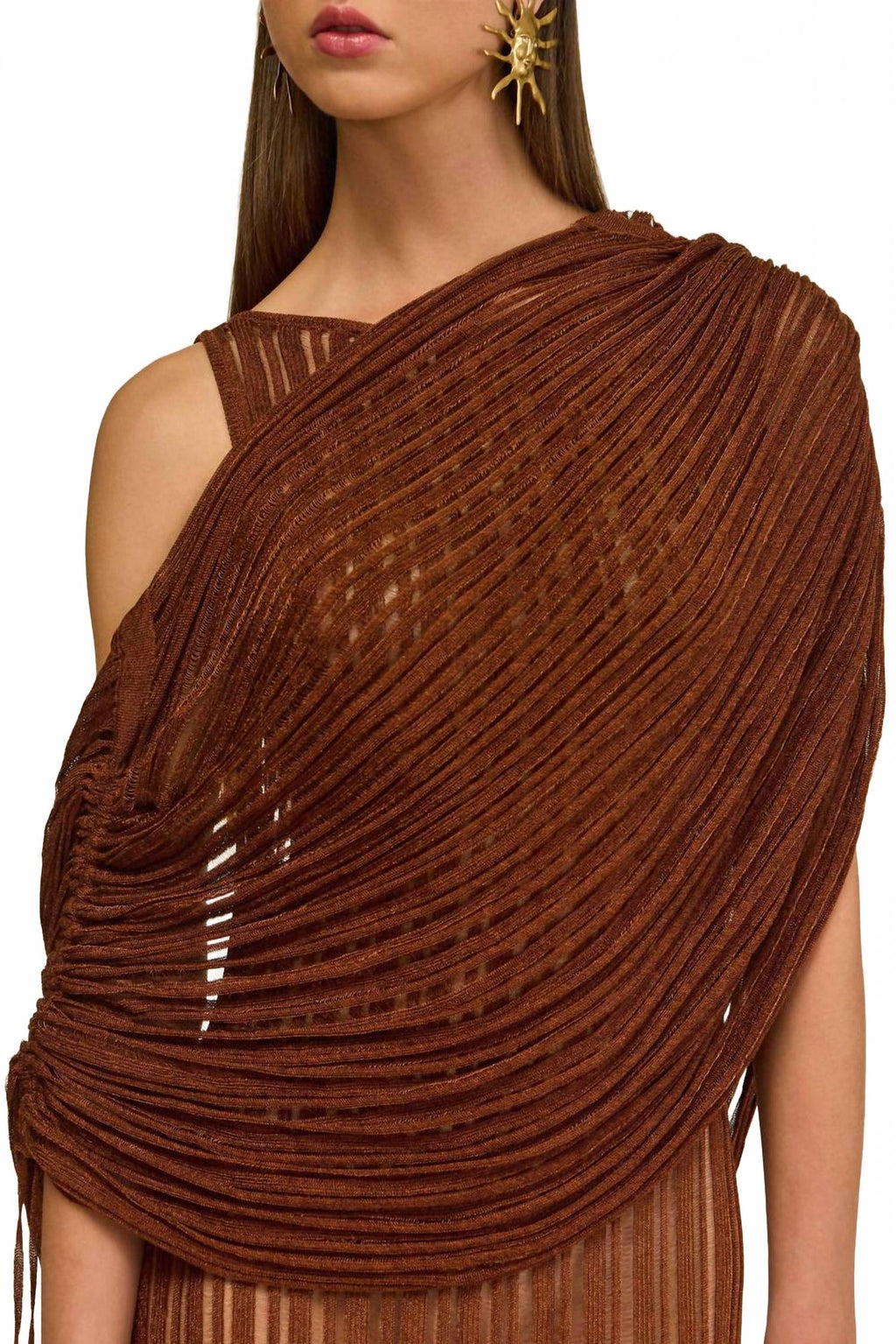 Kaya Knit Dress In Saddle