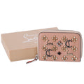 Christian Louboutin Panettone Coin Case 3175223 Beige Gold Leather Studs