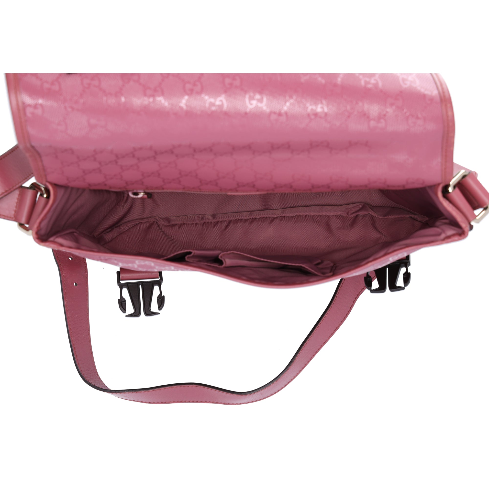 GUCCI Imprime Shoulder Bag 201732 Pink PVC Leather