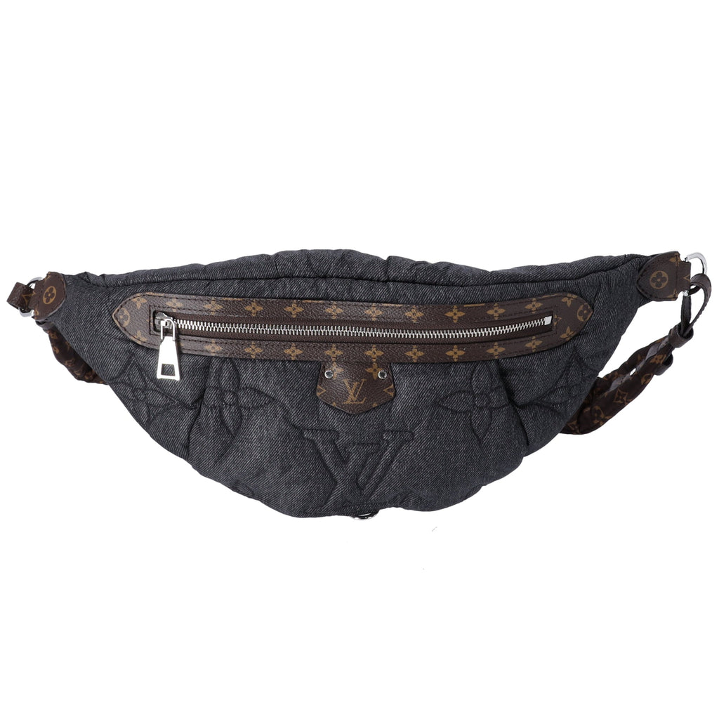 Louis Vuitton High Rise Collection Line Bum Bag Giant Monogram Denim Nylon