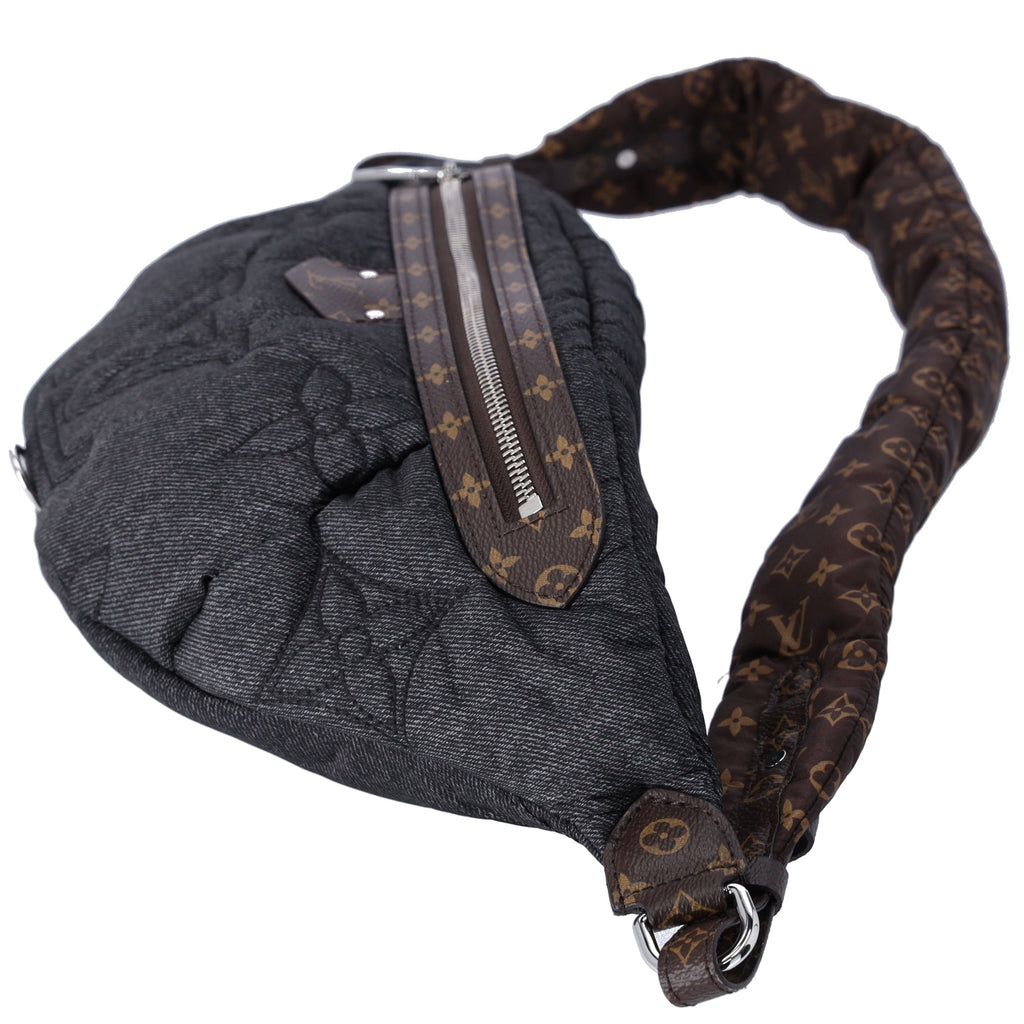 Louis Vuitton High Rise Collection Line Bum Bag Giant Monogram Denim Nylon