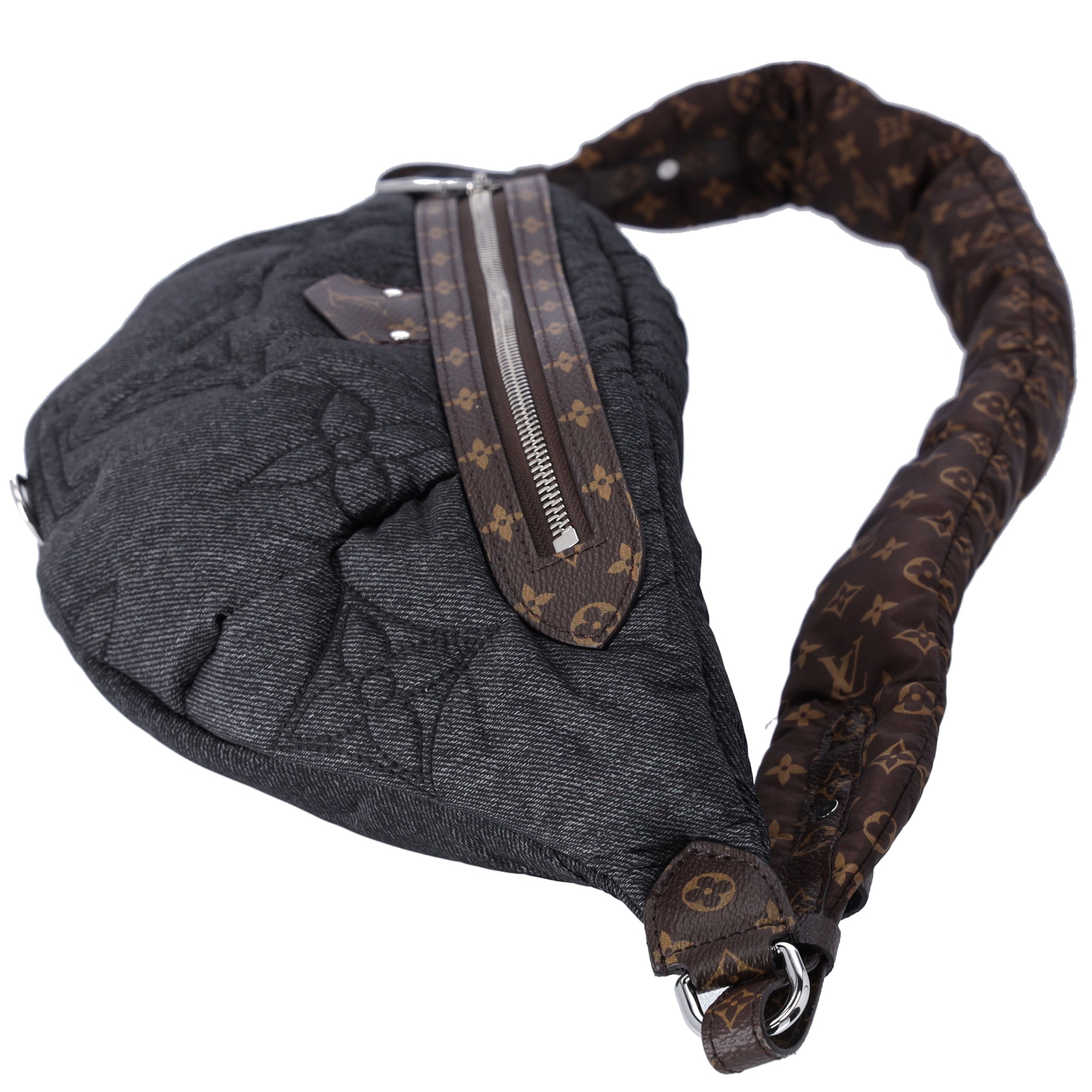 Louis Vuitton High Rise Collection Line Bum Bag Giant Monogram Denim Nylon
