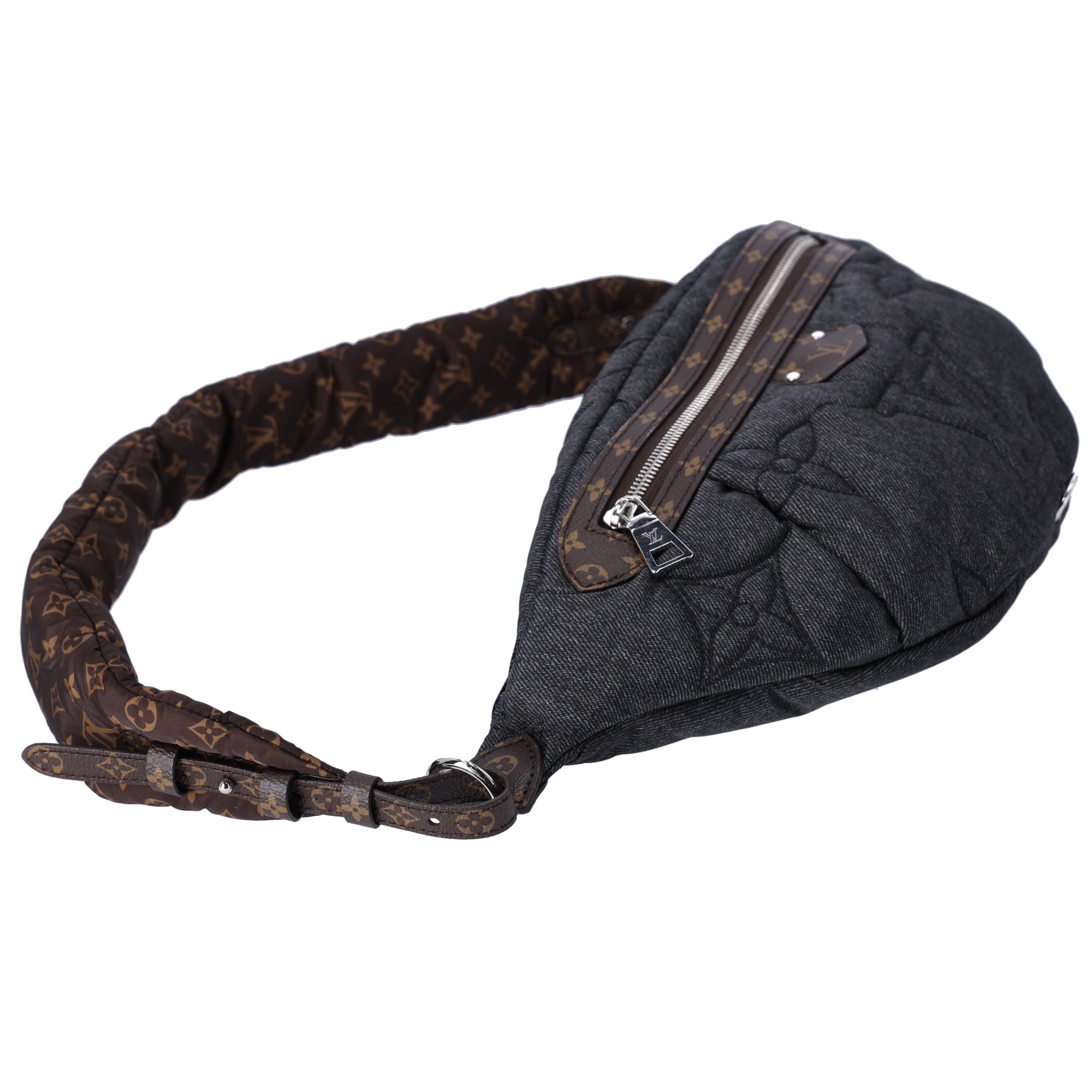 Louis Vuitton High Rise Collection Line Bum Bag Giant Monogram Denim Nylon