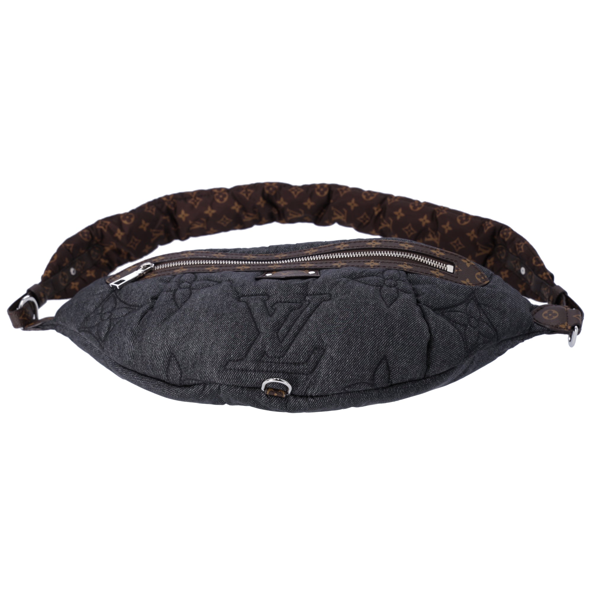 Louis Vuitton High Rise Collection Line Bum Bag Giant Monogram Denim Nylon