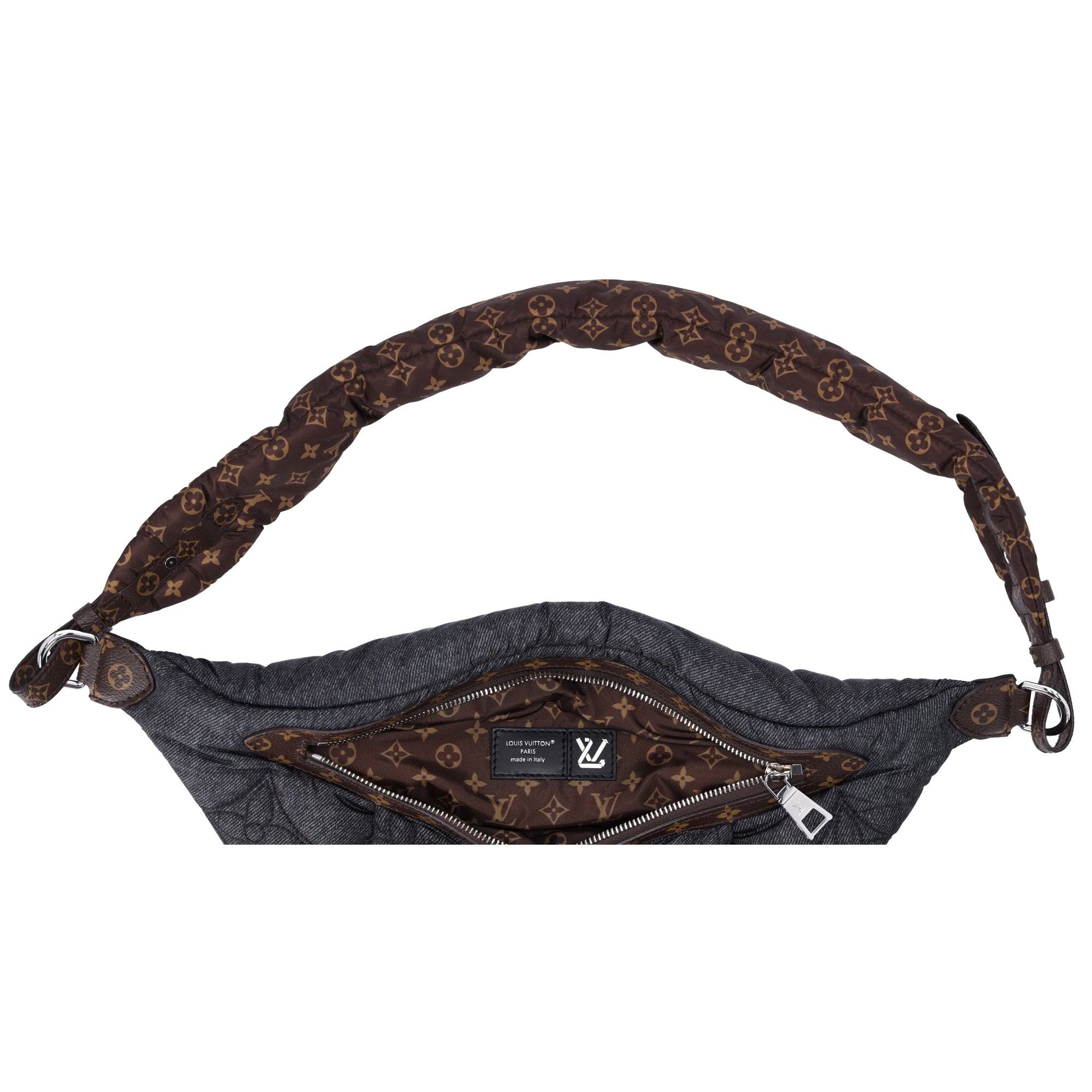 Louis Vuitton High Rise Collection Line Bum Bag Giant Monogram Denim Nylon