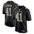 New Orleans Saints Alvin Kamara Carbon Black Fashion Game Jersey