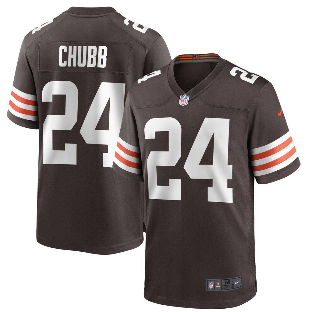 Cleveland Browns Nick Chubb Brown Game Player Jersey