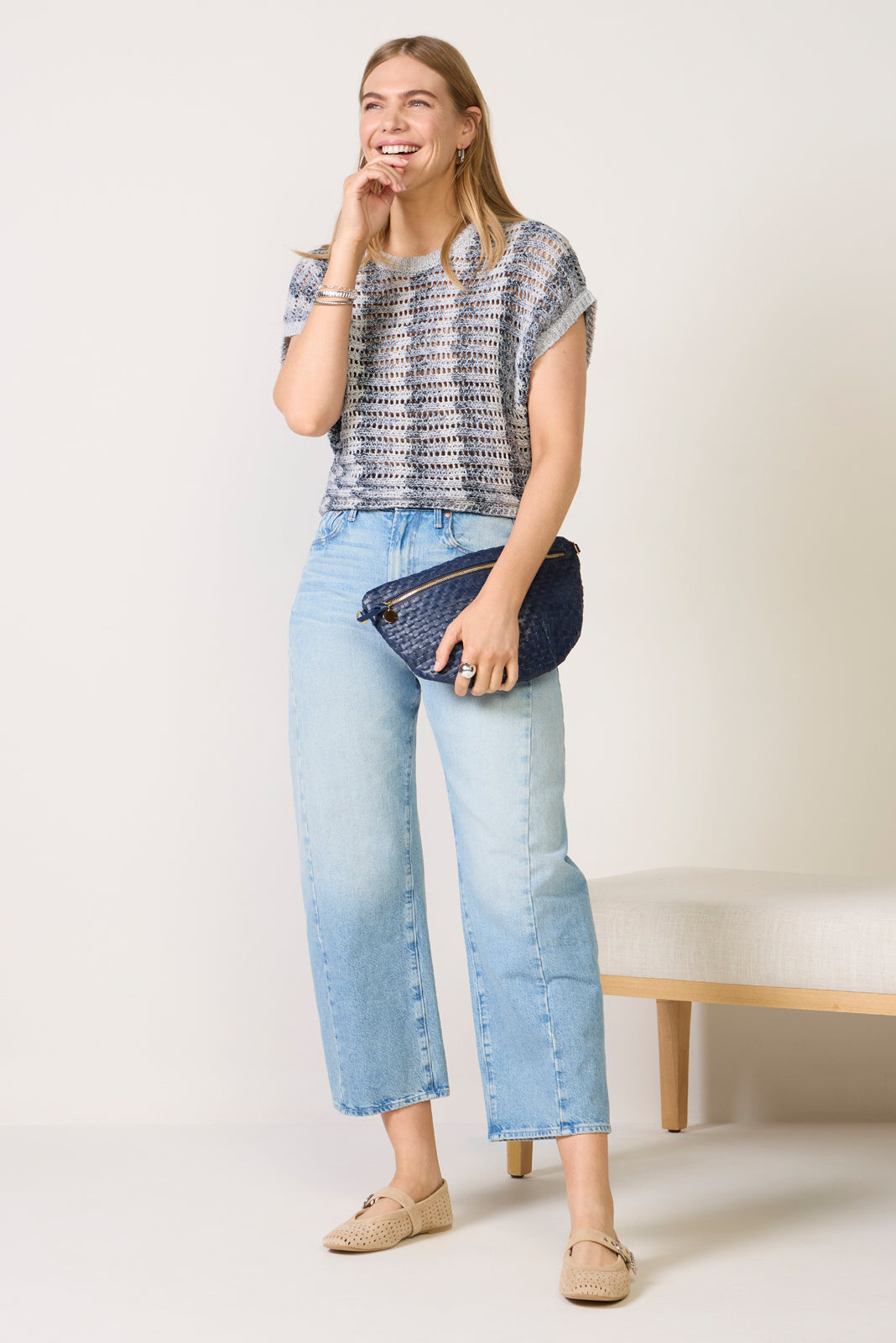 Women's Ballast Crochet Stripe Top