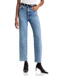 Le Sleek High Rise Straight Leg Jeans In Rowley Raw Fray