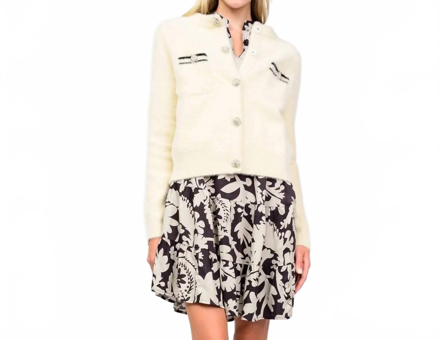 Chanel Cozy Cardigan In Ivory