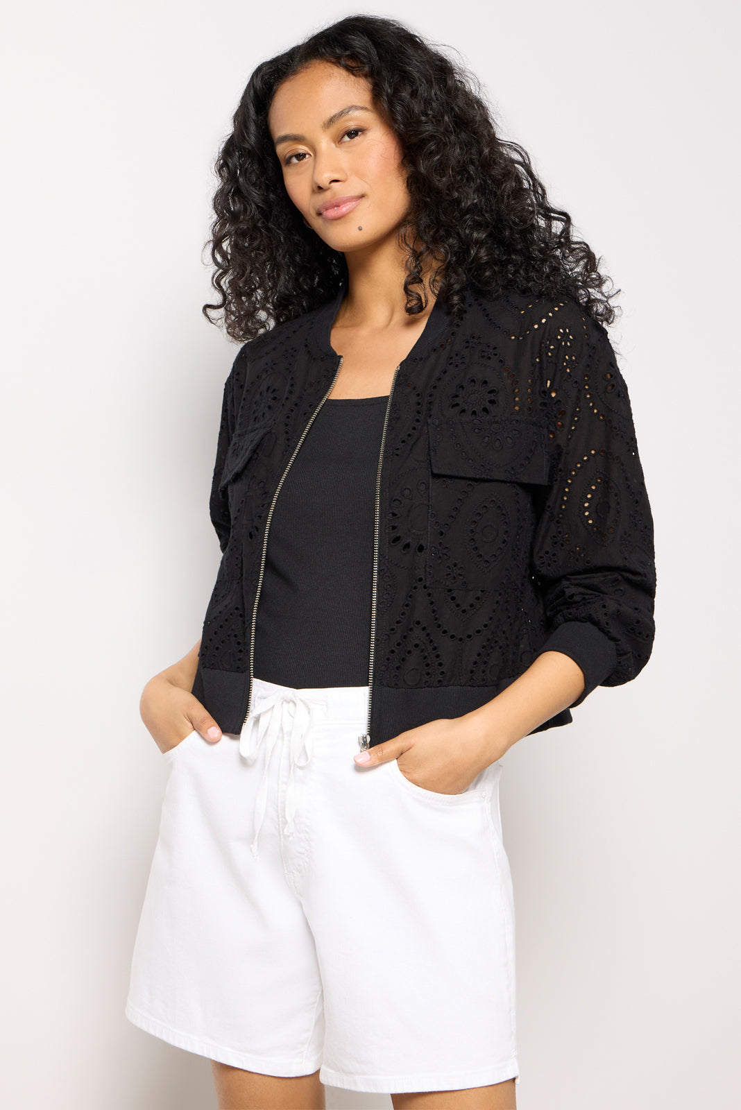 Women's Ryan Eyelet Bomber Jacket