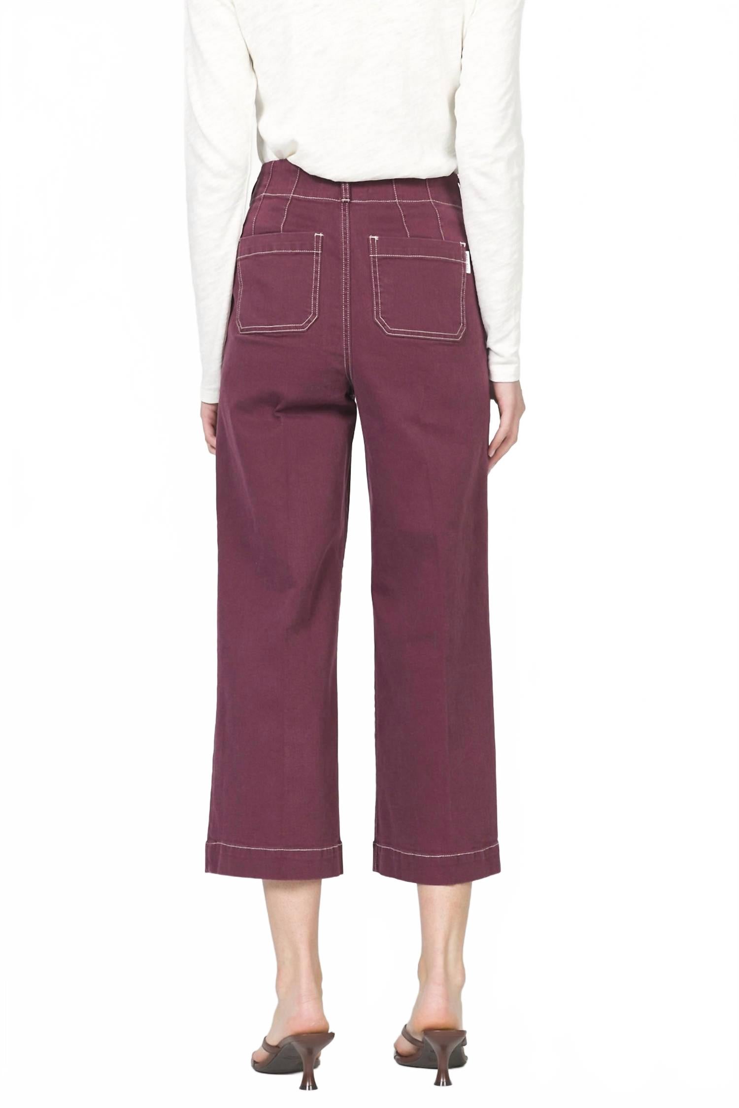 Audrey High Rise Crop Jean In Fig