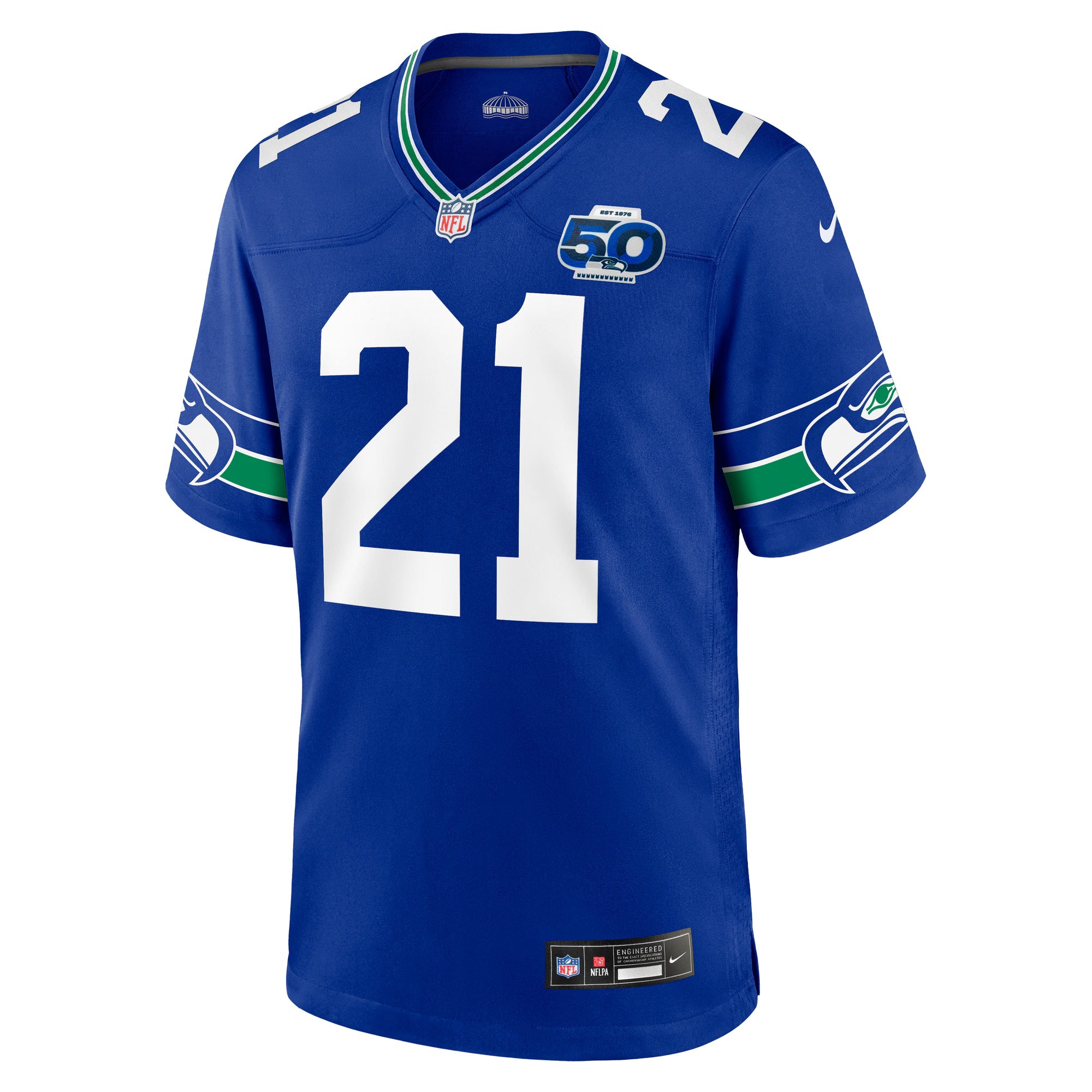 Seattle Seahawks Devon Witherspoon Royal Alternate 50th Season Game Jersey