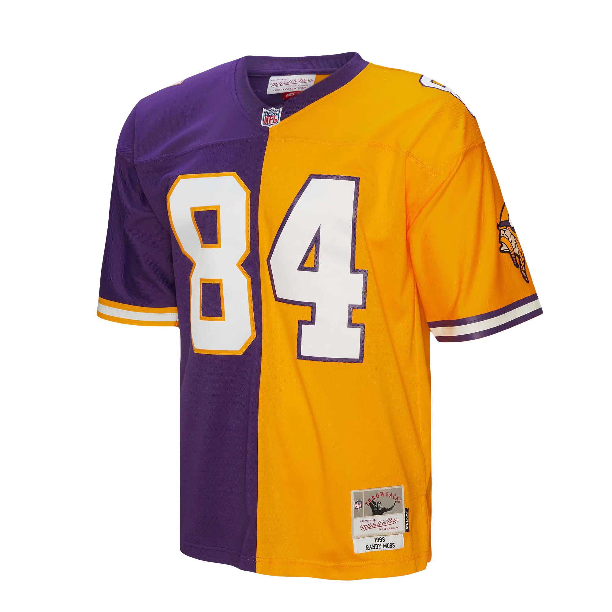 Minnesota Vikings Randy Moss Mitchell & Ness Purple/Gold 1998 Split Legacy Replica Jersey