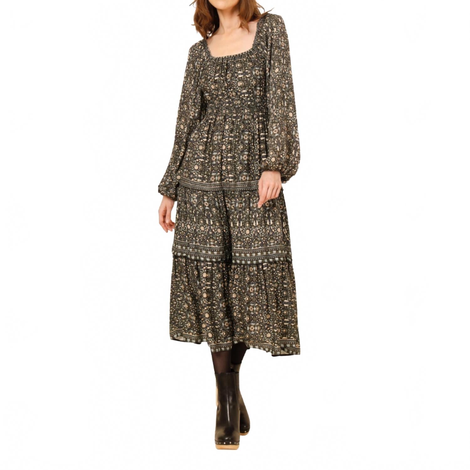 Monica Midi Dress In Green