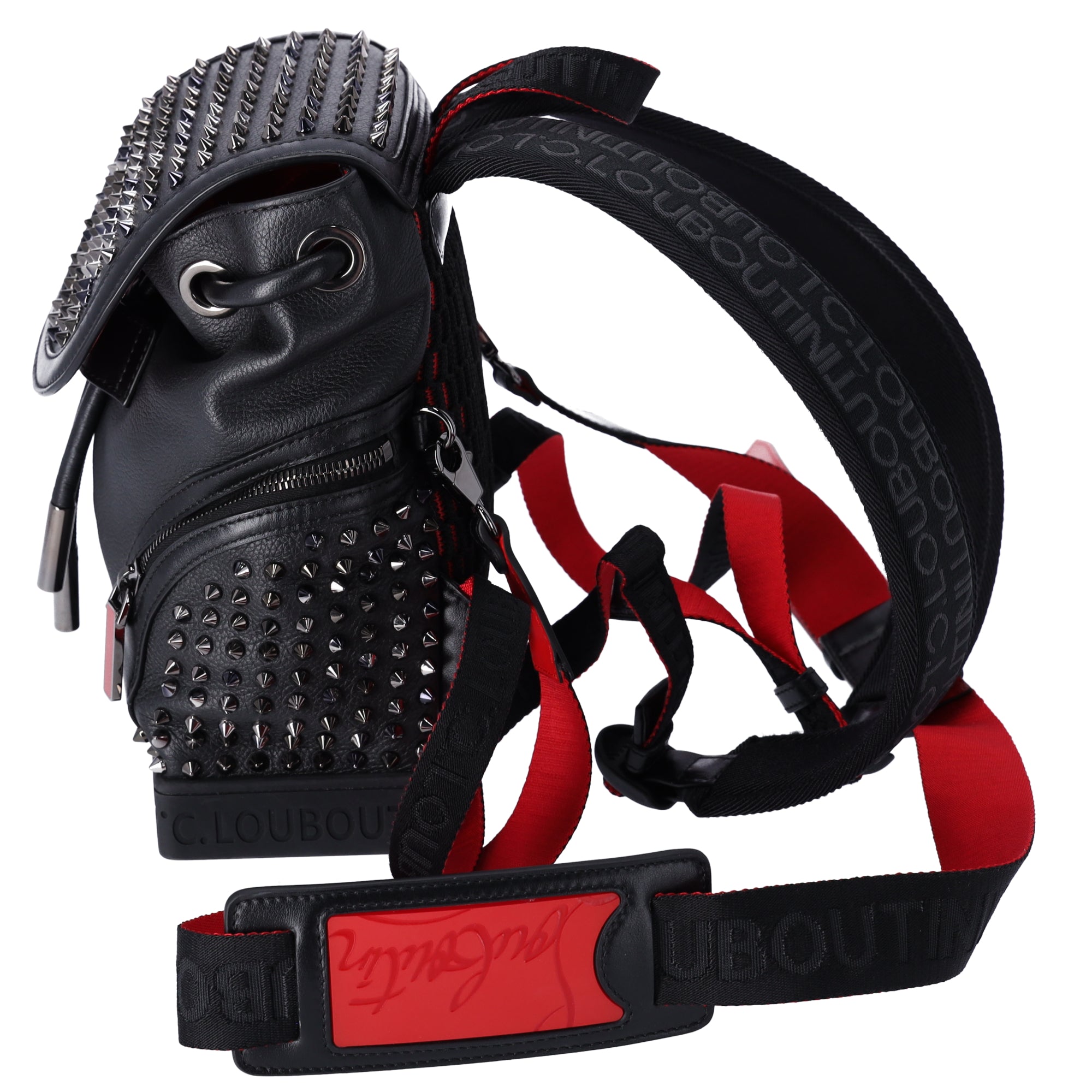 Christian Louboutin Explorer Funk Small Backpack 3215038 Black Red