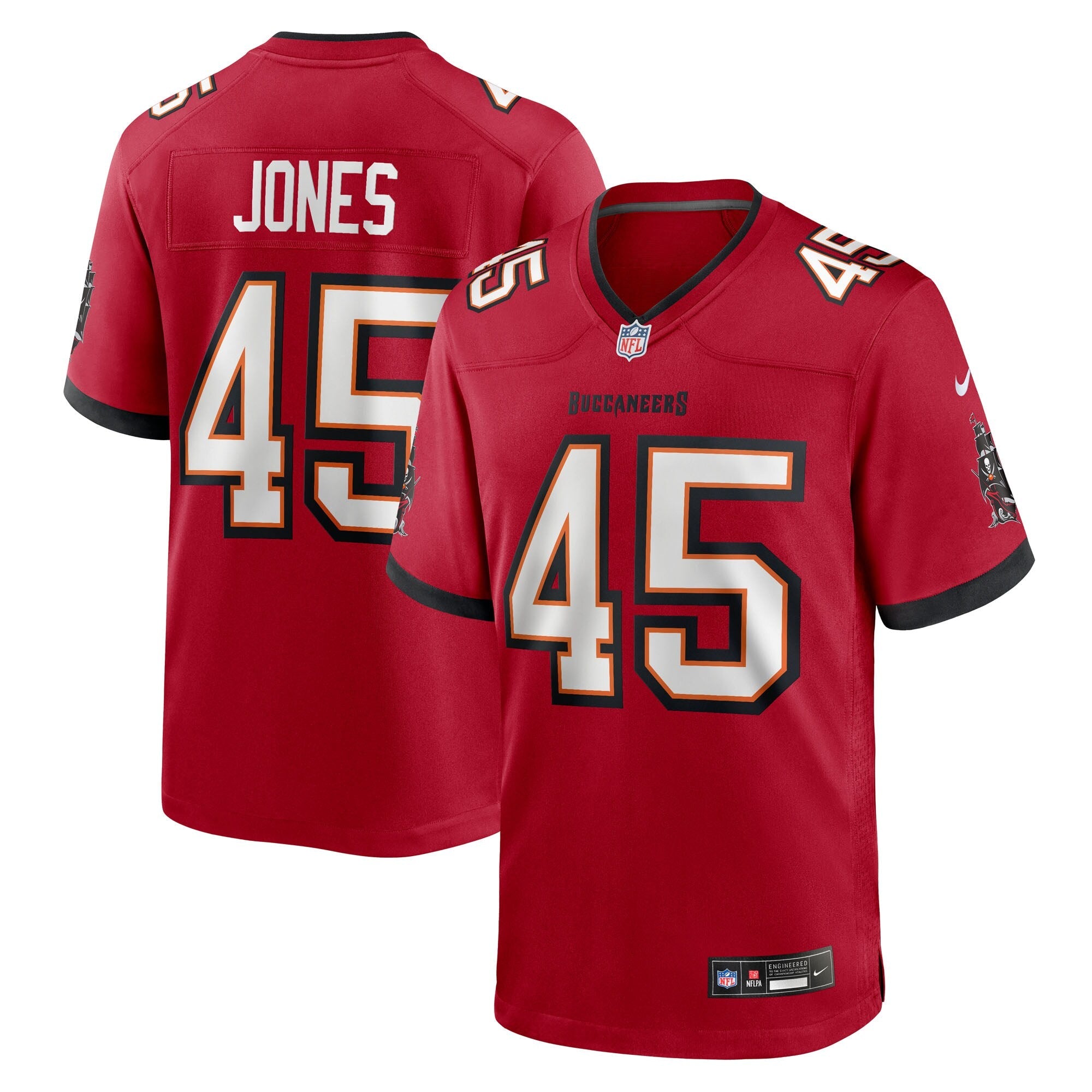 Tampa Bay Buccaneers Deion Jones Red Team Game Jersey