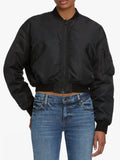 Nylon Bomber Jacket In Black