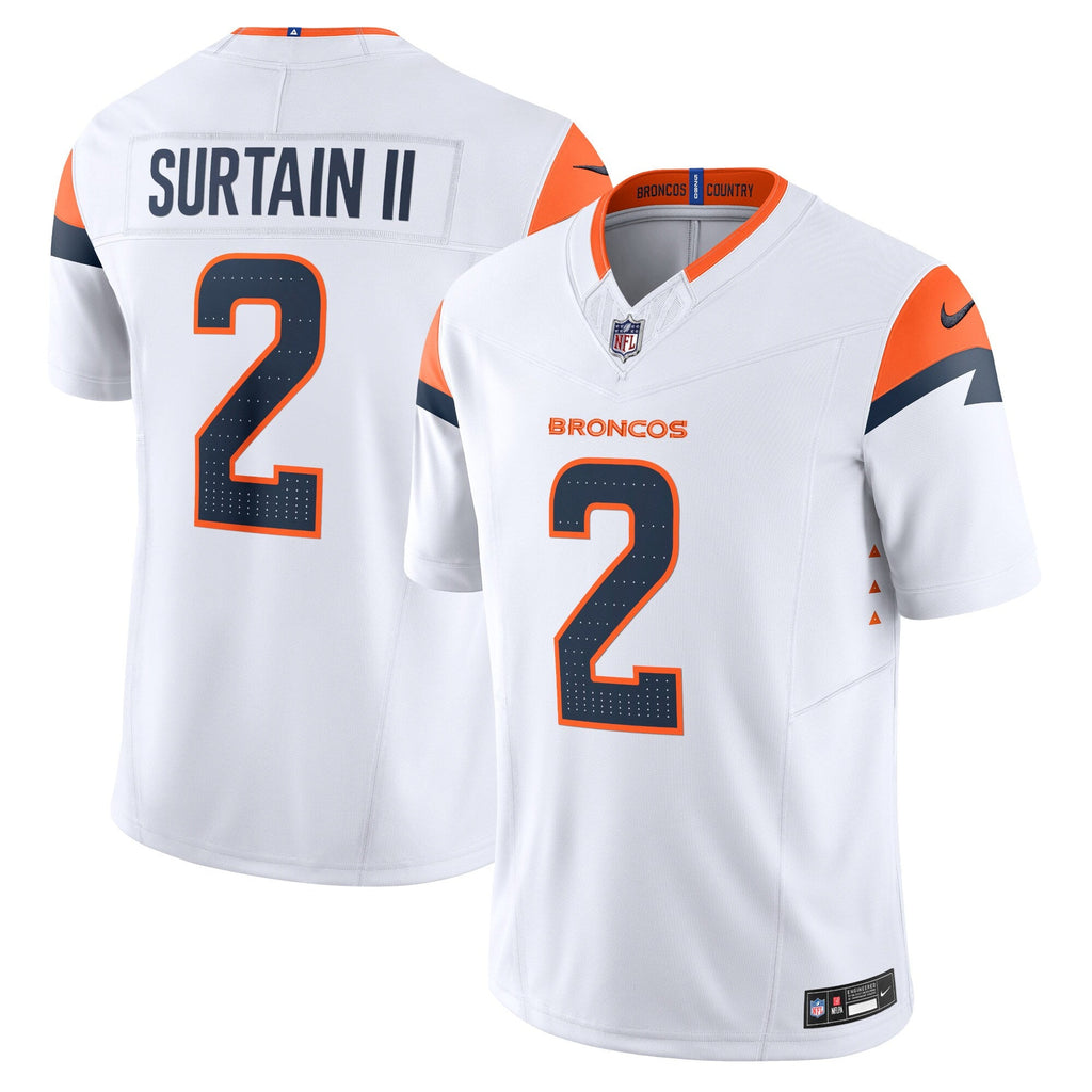 Denver Broncos Patrick Surtain II White Mile High Collection Vapor F.U.S.E. Limited Jersey