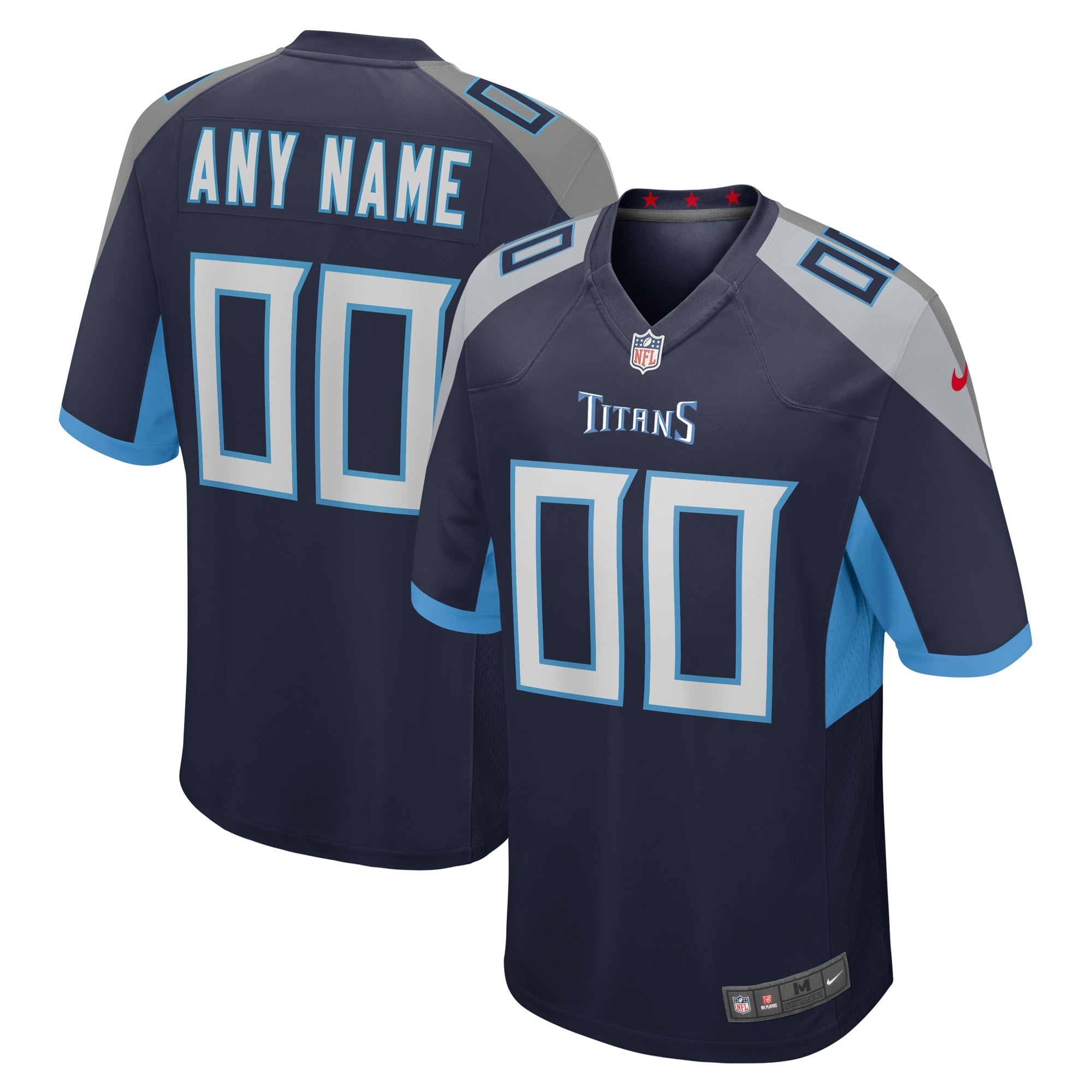 Tennessee Titans Navy Custom Jersey