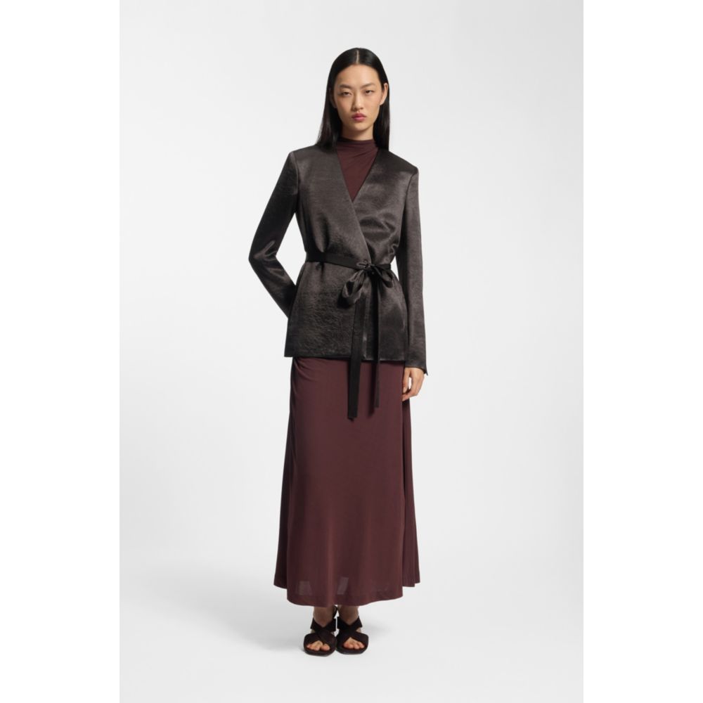 Slim-fit blazer in lustrous twill