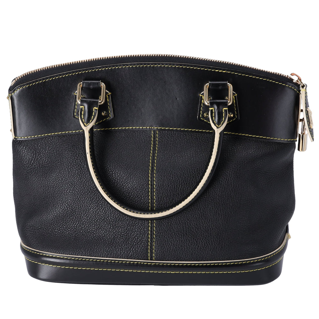 Louis Vuitton Lockit PM Handbag M91888 Black Lambskin Leather