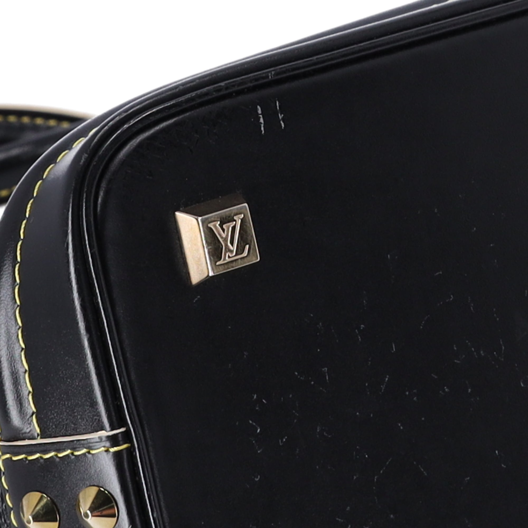 Louis Vuitton Lockit PM Handbag M91888 Black Lambskin Leather