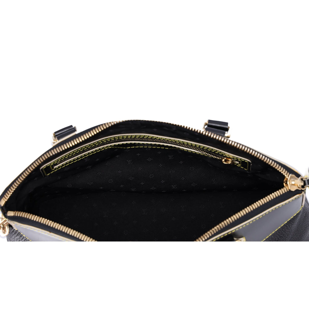Louis Vuitton Lockit PM Handbag M91888 Black Lambskin Leather