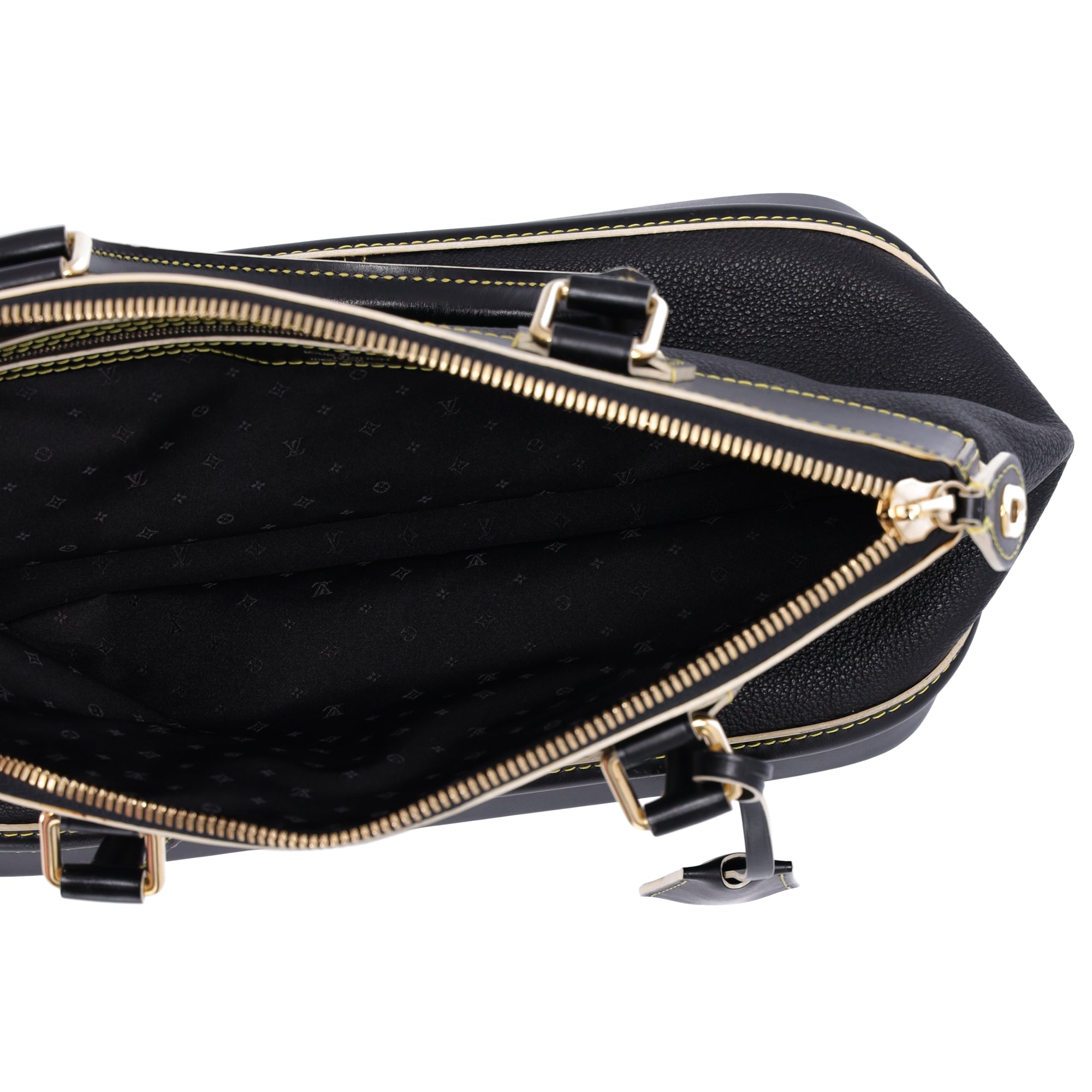 Louis Vuitton Lockit PM Handbag M91888 Black Lambskin Leather
