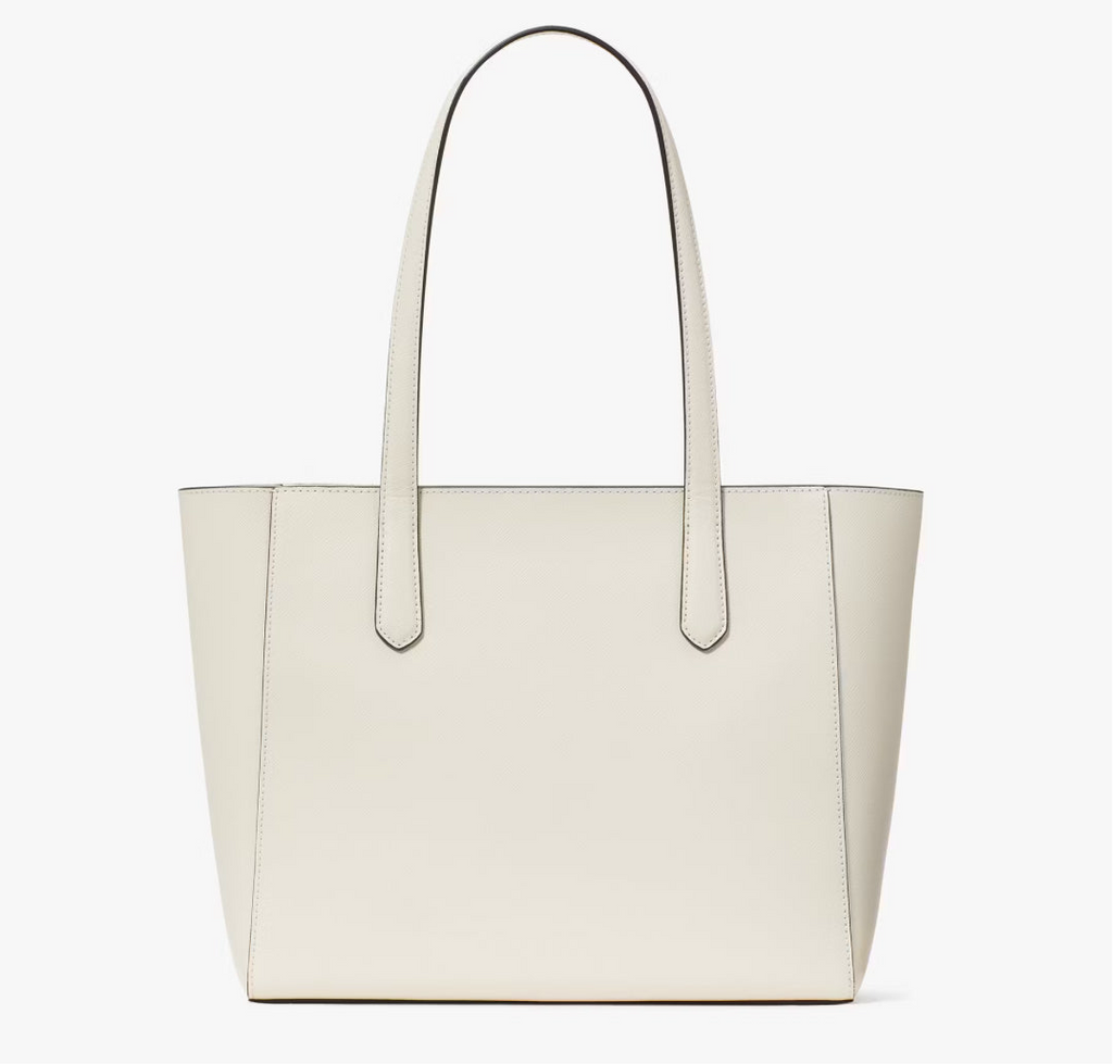NWT Kate Spade Leather Staci Medium Tote In Meringue