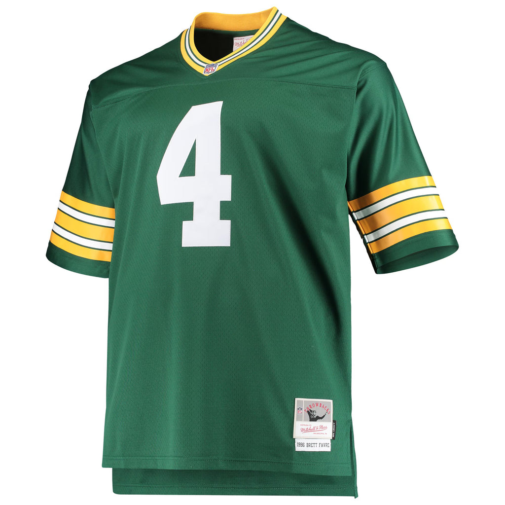Green Bay Packers Brett Favre Mitchell & Ness Green Big & Tall 1996 Retired Player Replica Jersey