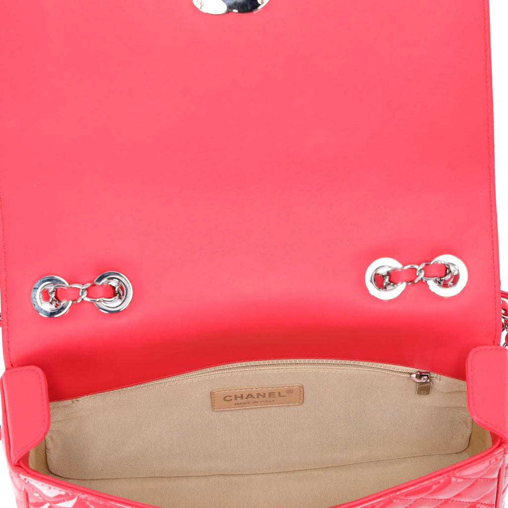 CHANEL Matelasse Coco Boy Shoulder Bag A92797 Pink Patent Leather