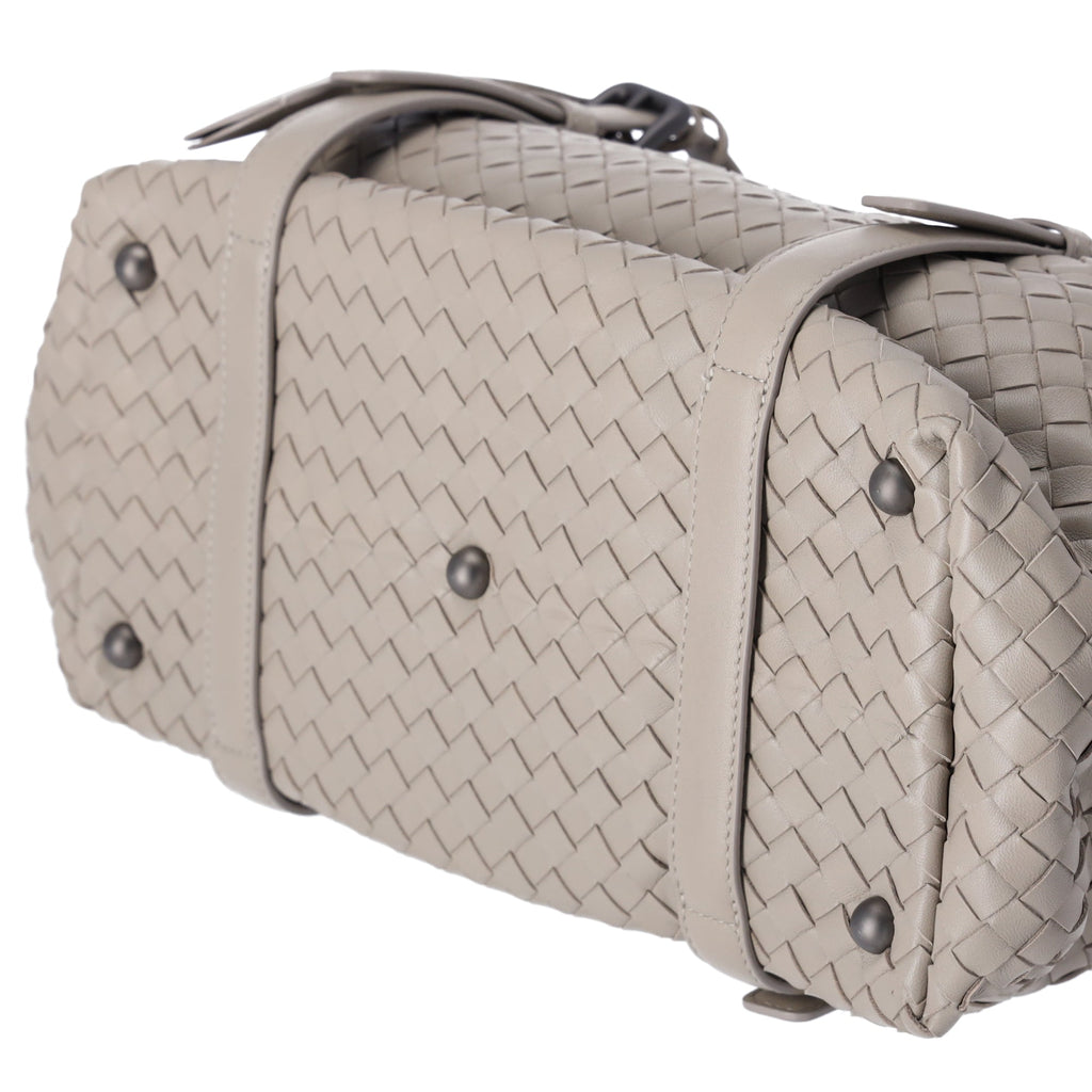 BOTTEGA VENETA Montaigne Slouchy Handbag Light Gray Leather