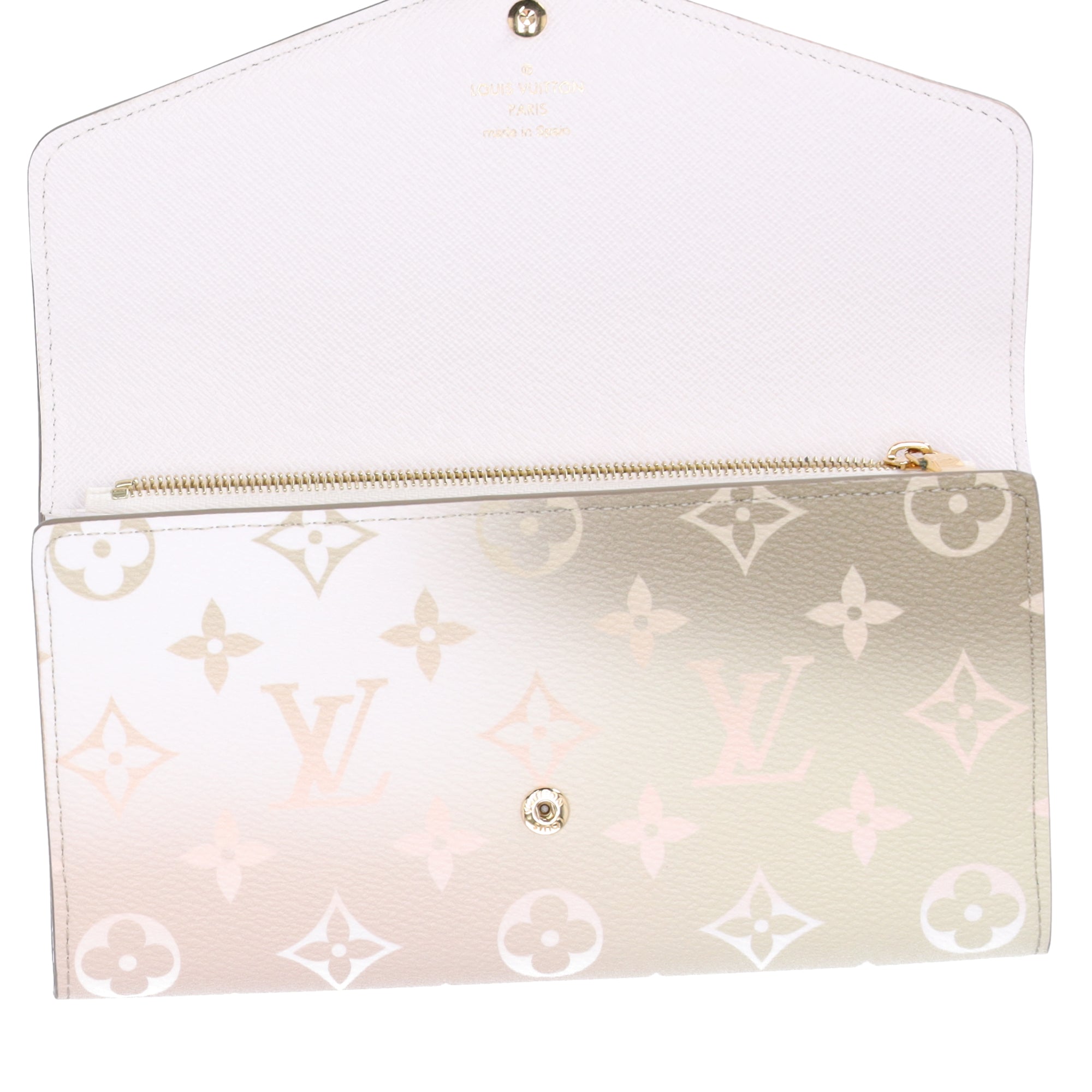 Louis Vuitton Sarah Wallet Spring In The City Long Wallet M81276 Sunset Khaki