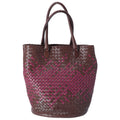 BOTTEGA VENETA Intrecciato Tote Bag 226344 Dark Brown Purple Leather