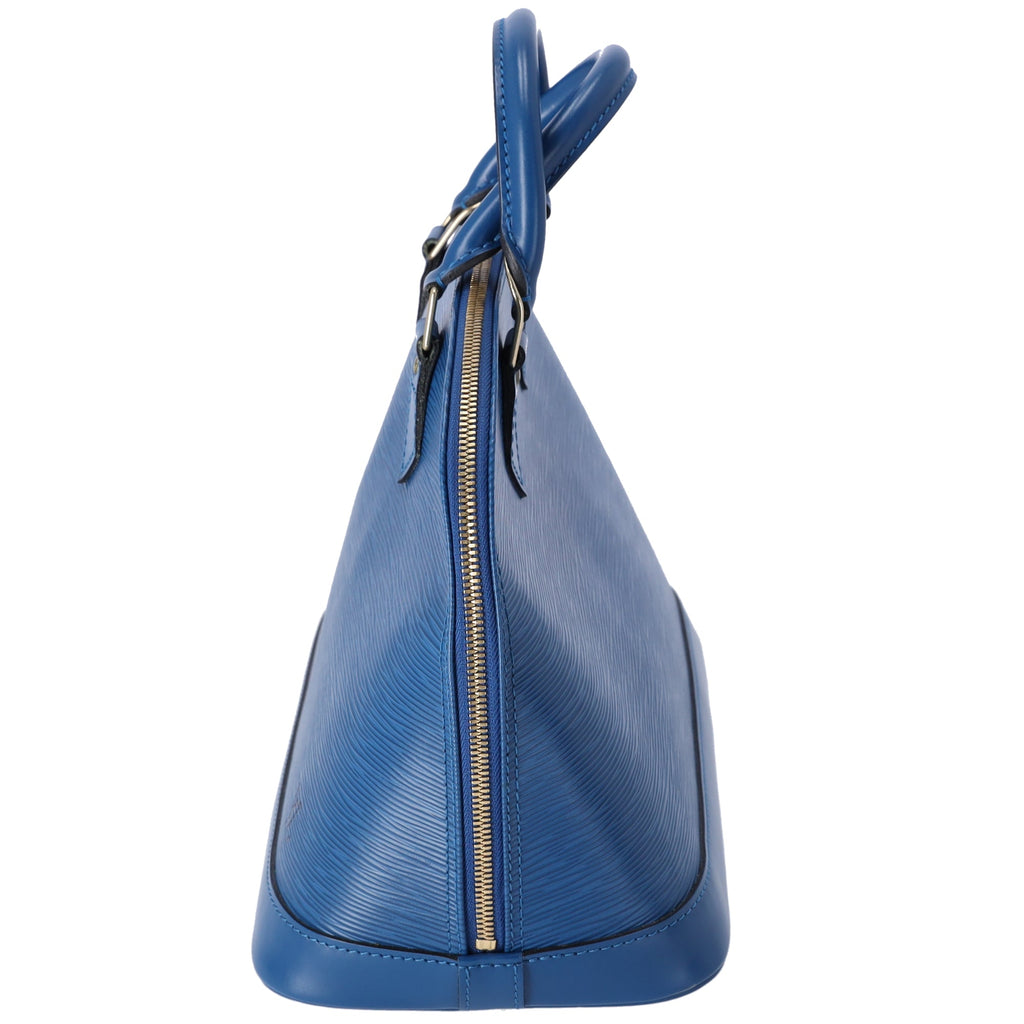 Louis Vuitton Alma Epi Handbag M52145 Toledo Blue Epi Leather