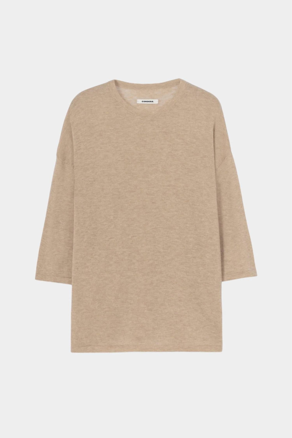 Merino Wool T Shirt In Beige
