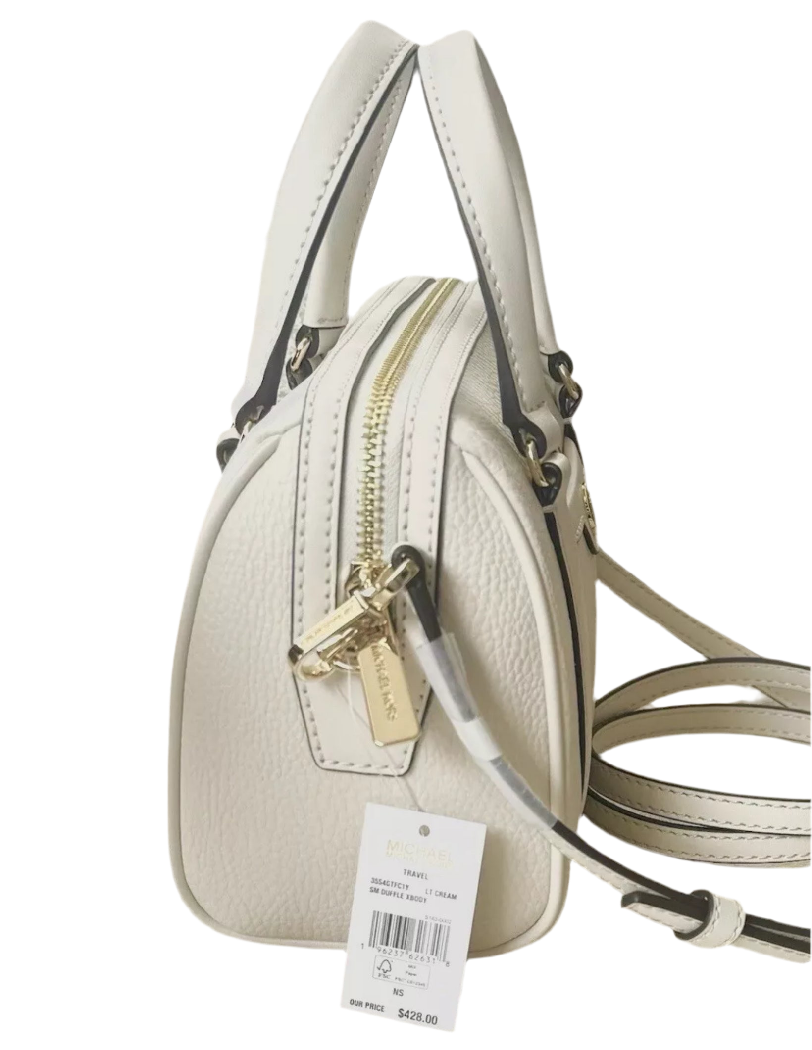 NWT Michael Kors Leather Small Duffle Crossbody Handbag