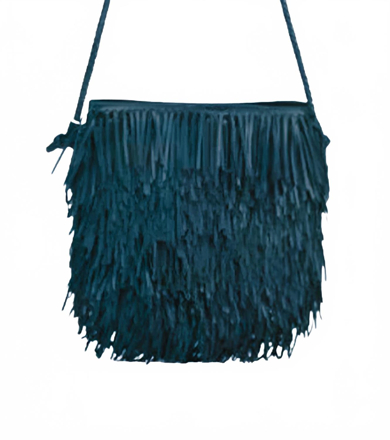 Women's Fringe Hobo Bag In Forest