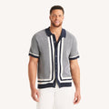 Nautica Big & Tall Classic Fit Jacquard Button-Front Polo
