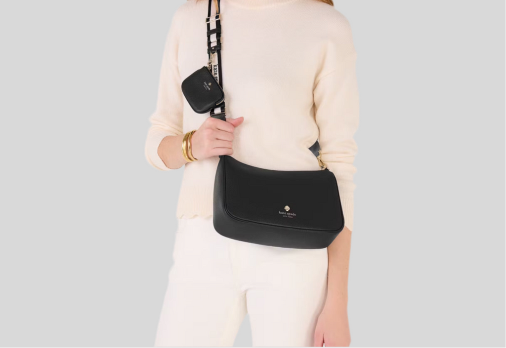 NWT Kate Spade Emma Leather Shoulder Bag In Black