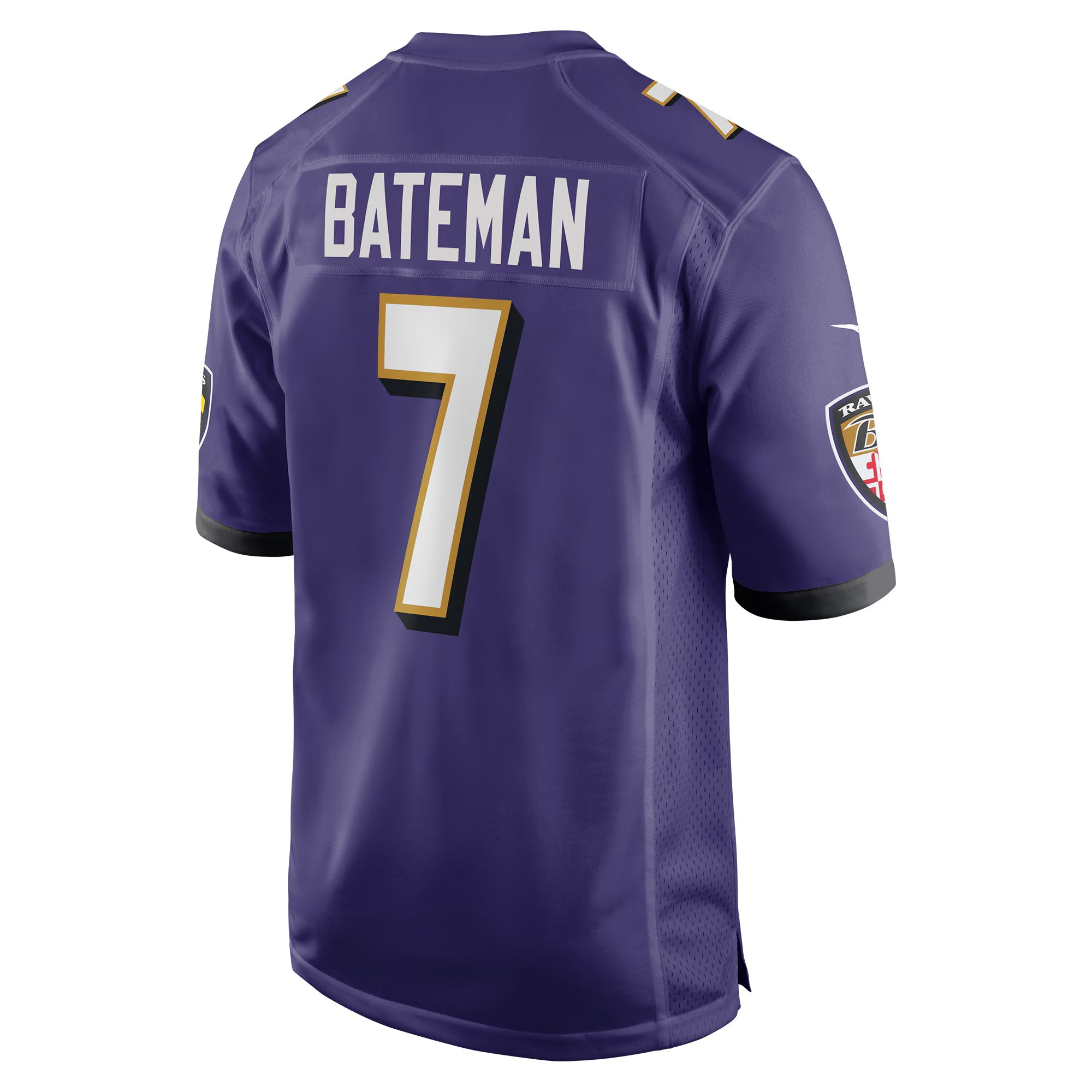 Baltimore Ravens Rashod Bateman Purple Game Player Jersey