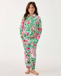 Mini Eleni Velour Pullover In Glowing Gardens