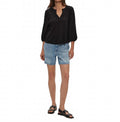 Gabi Puff Sleeve Top In Black